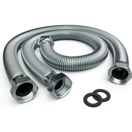VTS AMERICA INC Hydraulic Connecting Hoses For Global Industrial„¢ Wing Air Curtain, Silver, 2/Pack 1-2-2702-0076